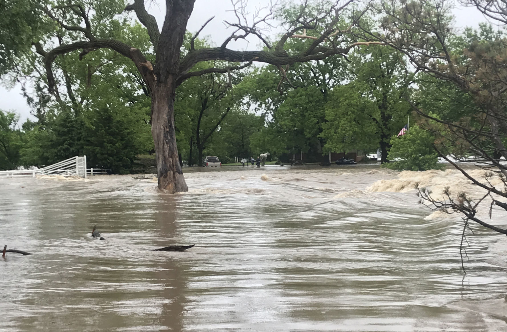 Eliza Creek near Bartlesville flooding